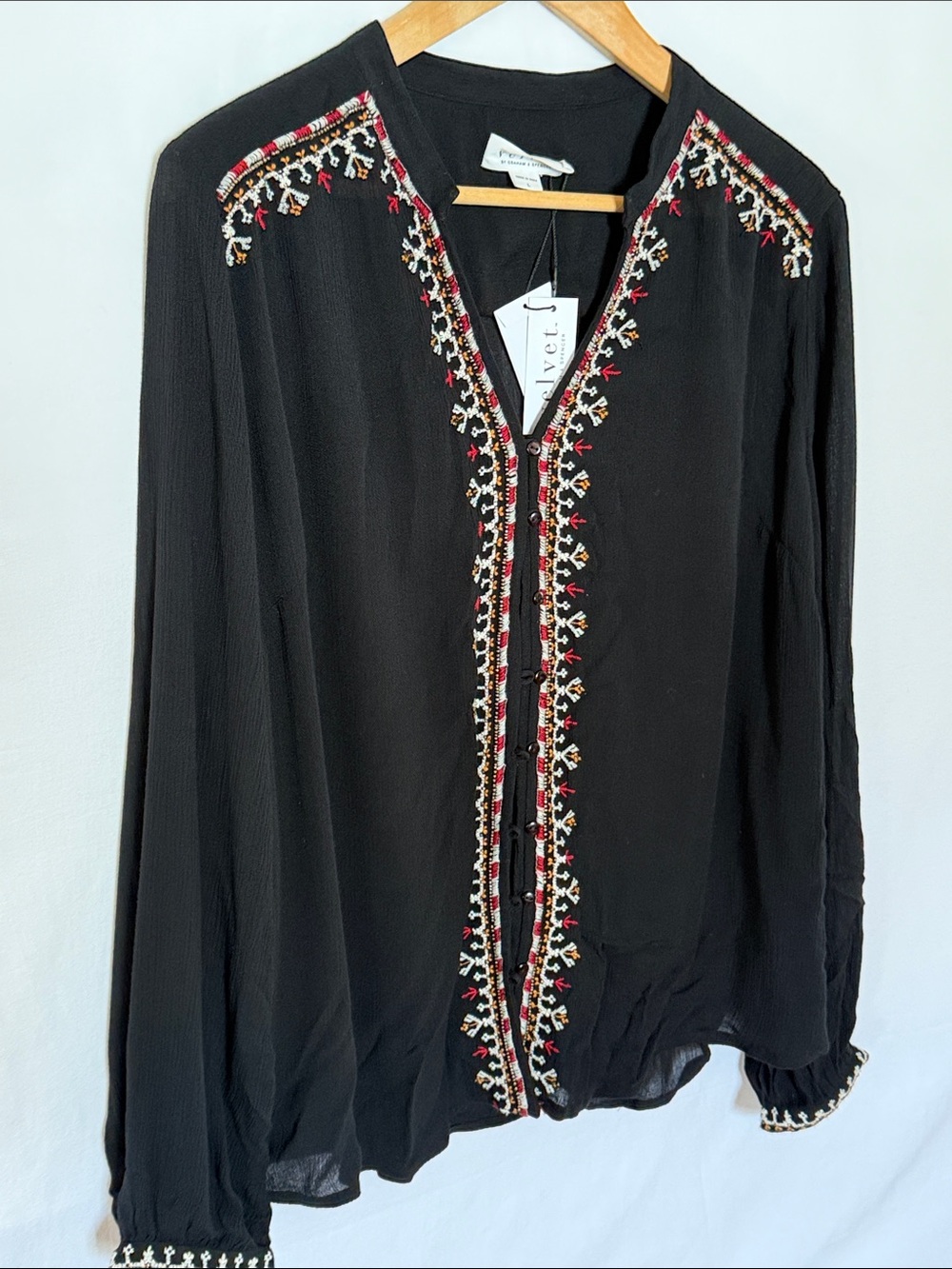 Velvet by Graham & Spencer - the Remi Embroidered Blouse